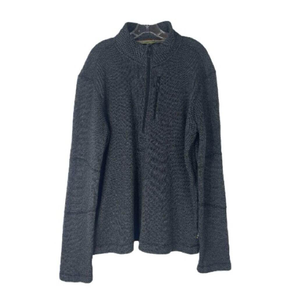 Smartwool grey merino wool 1/4 zip mens pullover thermal sweater top XL